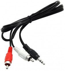Cablu Audio 2 x RCA - Jack 3.5 Stereo 1.5 M Lungime - Tip Male-Male pentru Sistem HIFI cu Semnal Audio HD