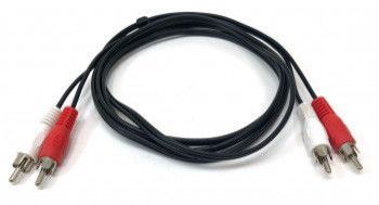 Cablu Audio 2x RCA Tata - 2x RCA Tata 1.5 m Lungime - Tip Male-Male pentru Sistem HIFI sau Amplificatoare cu Semnal Audio HD 