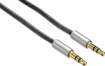 Cablu audio Hama Aluline Jack 3.5 mm 2m Silver 