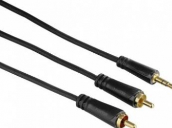 Cablu audio hama Jack 3.5mm la 2xRCA 3m 