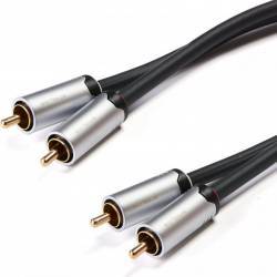 Cablu audio Serioux Premium Gold 2RCA T - 2RCA T Negru 3m 