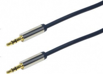 Cablu audio stereo LogiLink 3.5mm T-T 1.5m Albastru