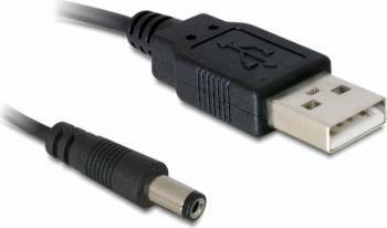 Cablu de alimentare Delock USB la la DC 5.5 x 2.1mm 1m
