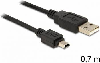 Cablu Delock 82396 mini USB 5 pini T - USB A T 0.7m 