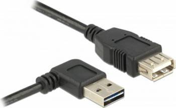 Cablu Delock Easy USB 2.0 T-M unghi stanga-dreapta 2m Negru 