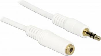 Cablu Delock Extensie Audio Jack 3.5mm 1m Alb 