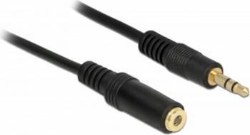 Cablu Delock Extensie Audio Jack 3.5mm 2m Negru 