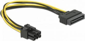 Cablu Delock SATA 15 pin la PCI Express 6 pin 