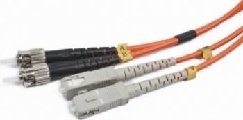 Cablu Fibra Optica Duplex Multimode Conectori ST-SC 1m 