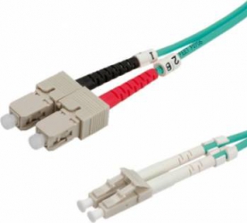 Cablu fibra optica Multimodal Value LC-SC OM3 50-120um 0.5m Verde 
