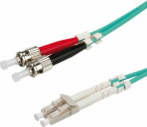 Cablu fibra optica Multimodal Value LC-ST OM3 50-120um 1m Verde 