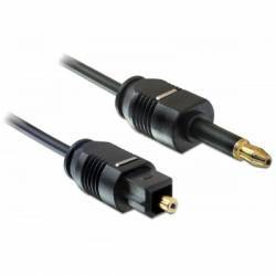 Cablu optic Delock Toslink standard la mini 3.5mm T-T 1M Negru 