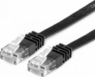 Cablu retea Value UTP Flat Cat.6A 5m Negru 