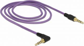 Cablu stereo Delock jack 3.5mm 4 pini Mov 