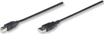 Cablu USB Manhattan A Male B Male 3 m Negru 