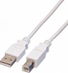 Cablu Value USB 2.0 tip A-B 1.8m Alb 