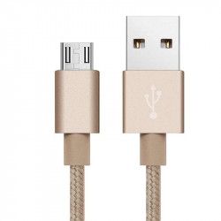 Cablu de date high quality Micro USB pentru Samsung Huawei HTC Allview conector micro USB lungime 3 m Auriu BBL784 