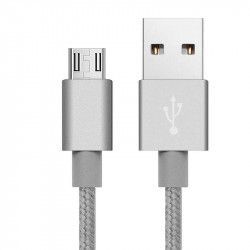 Cablu de date high quality Micro USB pentru Samsung Huawei HTC Allview cu conector micro USB lungime 3 m Gri BBL783 