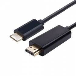 Cablu USB 3.1 Type C la HDMI 4K 1.8m negru HOPE R 