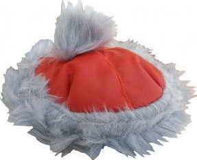 Caciulita de iarna cu blana NOEL Euroanimode Marimea 3 L 37-40 cm rosu/alb 