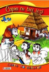 Capra cu trei iezi - Carte de colorat 
