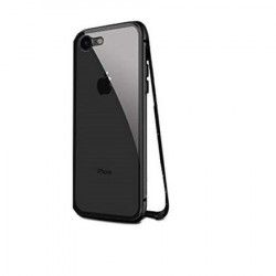 Carcasa Apple iPhone 8 Plus Magnetica 360 grade Black MyStyle cu spate de sticla securizata premium+folie de sticla gratis 