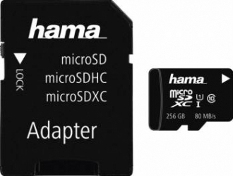 Card de Memorie Hama microSDXC 256GB Class 10 UHS-I + Adaptor 