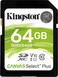 Card de memorie Kingston SDXC Canvas Select Plus 100R 64GB Class 10 UHS-I U1 V10 sds2/64gb
