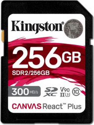 Card memorie Kingston SDXC Canvas React Plus Clasa 10 UHS-II 256GB SDR2/256GB 