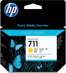 Cartus HP 711 29ml 3Pack Galben 