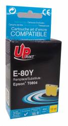 Cartus cerneala UPRINT EJ80YUP Galben 12 ml compatibil T0804 