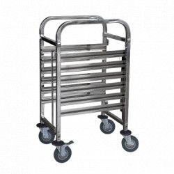 Carucior transport RAKI pentru tavi castronorm GN cu 6 nivele 
