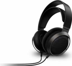 Casti audio Philips Fidelio X3/00, Hi-Res Audio, Neodim, 50mm, 100 dB, lungime cablu 3m, metal/piele, clema cablu, negru