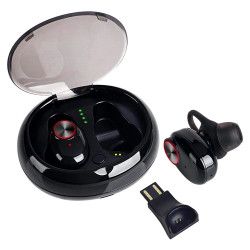 Casti Bluetooth Wireless GES Bluetooth 5.0 Audio In-Ear Handsfree Compatibile Android and iOS Negru 