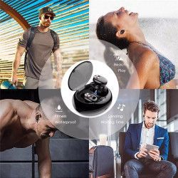 Casti Bluetooth Wireless GES R Bluetooth 5.0 Audio In-Ear Handsfree Compatibile Android and iOS Negru