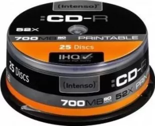 CD-R Intenso 700 MB Printable 25 Cake Box