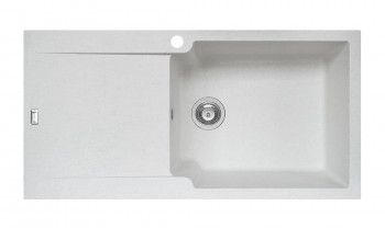 Chiuveta Pyramis Level DUROTHEK 1000x500mm adancime 210mm cuva dreapta montare pe blat soft compozit alb