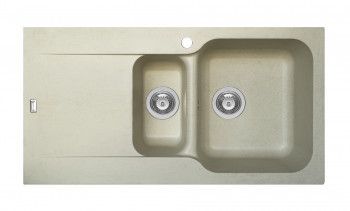 Chiuveta Pyramis Level DUROTHEK 960x500mm adancime 210mm cuve dreapta montare pe blat soft compozit bej 