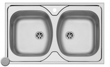 Chiuveta de masca Pyramis Ecoline CORE 800x500mm adancime 140mm 2 cuve egale finisaj inox antizgariere 