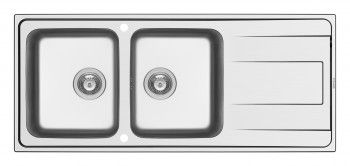 Chiuveta inox Pyramis ALEA dimensiune 1160x500mm adancime 180/180mm reversibila finisaj lucios 
