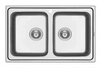 Chiuveta Inox Pyramis ALEA dimensiune 790x500mm adancime 180/180mm finisaj lucios
