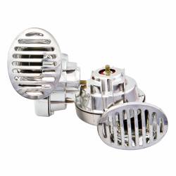 Claxon dublu cromat set cu releu 4cars 
