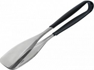 Cleste inox RAKI pentru servire cu maner negru 