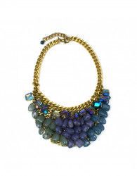 Colier statement cu pietre colorate 