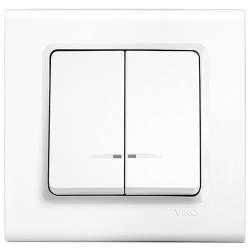 Comutator cu LED Linnera Alb 