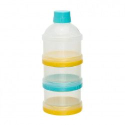 Container compartimentat pentru lapte praf 3 compartimente fara BPA multicolor 