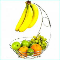 Cos de fructe cu carlig pentru banane 43x32x26 cm Bright and Homely BH040 
