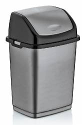 Cos de gunoi cu capac batant ICIKALA FANTASY 18lt MN0151356 gri negru 