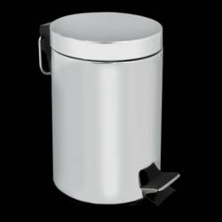 Cos gunoi cromat cu pedala 3L 