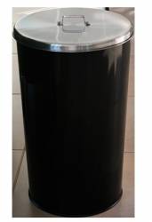 Cos gunoi cu capac inox 46L 36x36xh60cm negru 